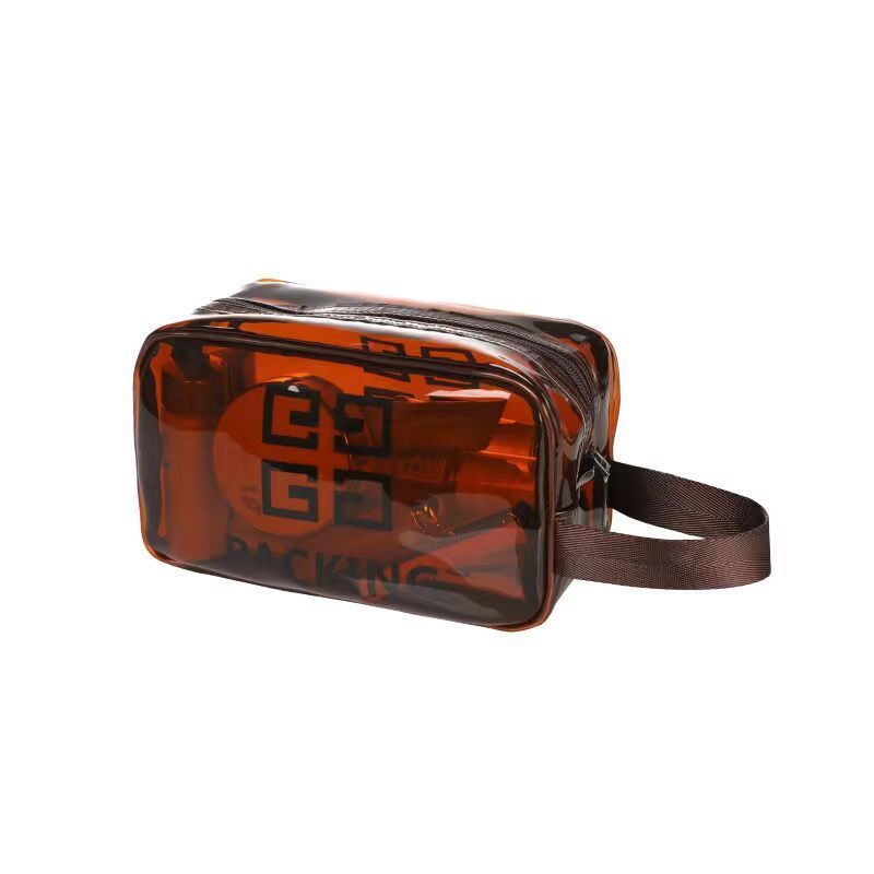 Picture of Pvc Transparent Cosmetic Bag Toiletry Bag Travel Satchel Cosmetics Bag Waterproof Large Capacity Satchel Cosmetic Bag Cosmetics Bag