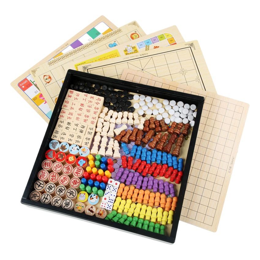 Flying chess gobang Checkers chess multi-functional chessboard combination children's interactive board game educational battle toys