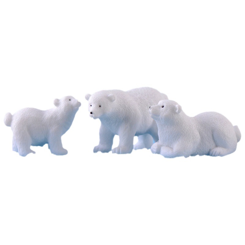 Picture of Micro Landscape Creative Cute Polar Bear DIY Decoration Gift Accessories Ecological Bottle Car Desktop Small Ornaments