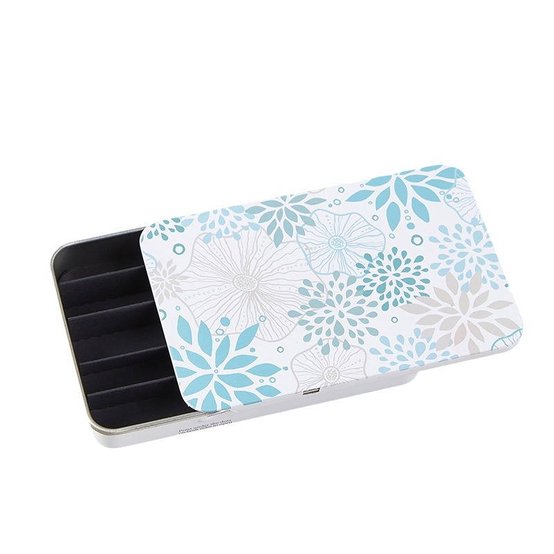 Picture of Children's Lock Iron Box Metal Push-pull Hemp Iron Box Cigarette Wire Drawer Storage Box Press Lock Anti-opening Slide Cover Box
