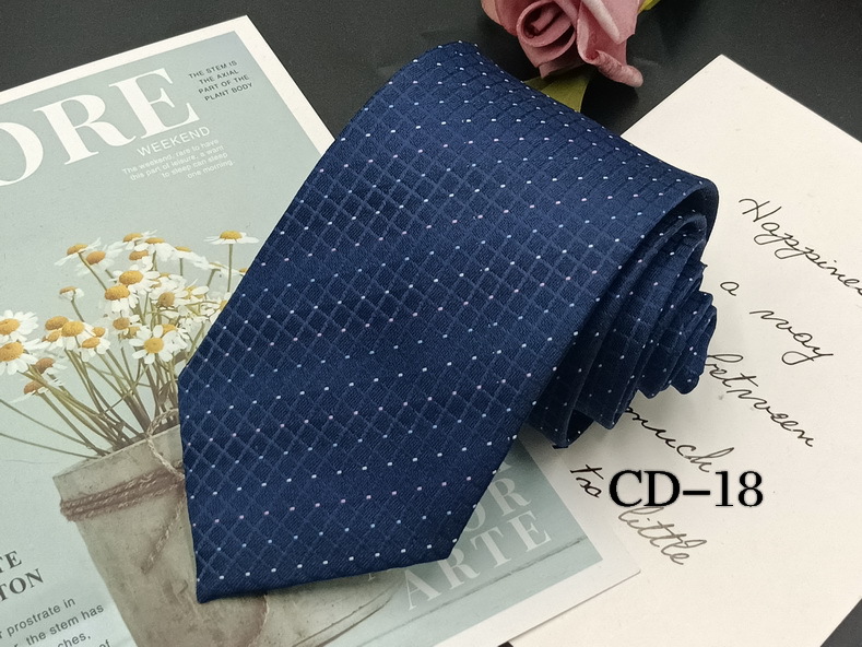Picture of Manufacturer in stock men's business tie 8cm hand-punched professional formal wear interview striped tie men's Jacquard polyester silk