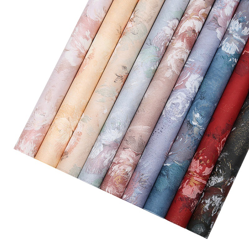 Flower Companion Shadow New Dream Garden Oil Painting Paper Peony Flower Shop Materials Packaging Flower bouquet Wrapping Paper