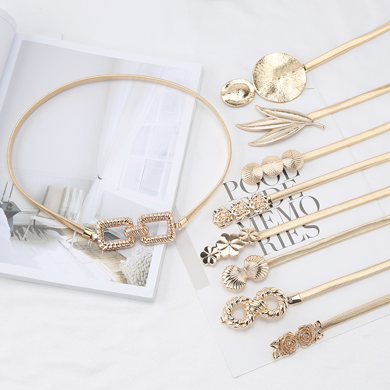 Picture of Metal Spring Belt for Women, Korean Style, Fashionable and Versatile, Dress, Shirt, Sweater, Elastic Waist Chain, Girdle