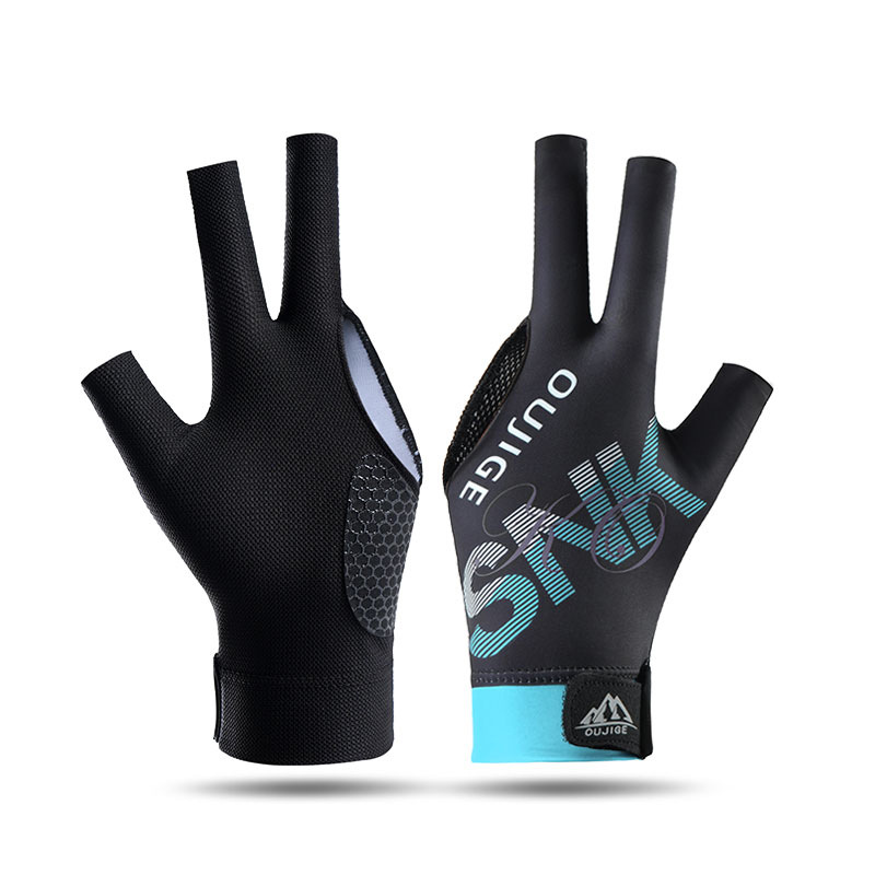 Picture of Billiards Gloves Exposed Three-Finger High Elastic Breathable Lightweight Snooker Billiard Gloves Non-Slip Left Hand Single for Men and Women
