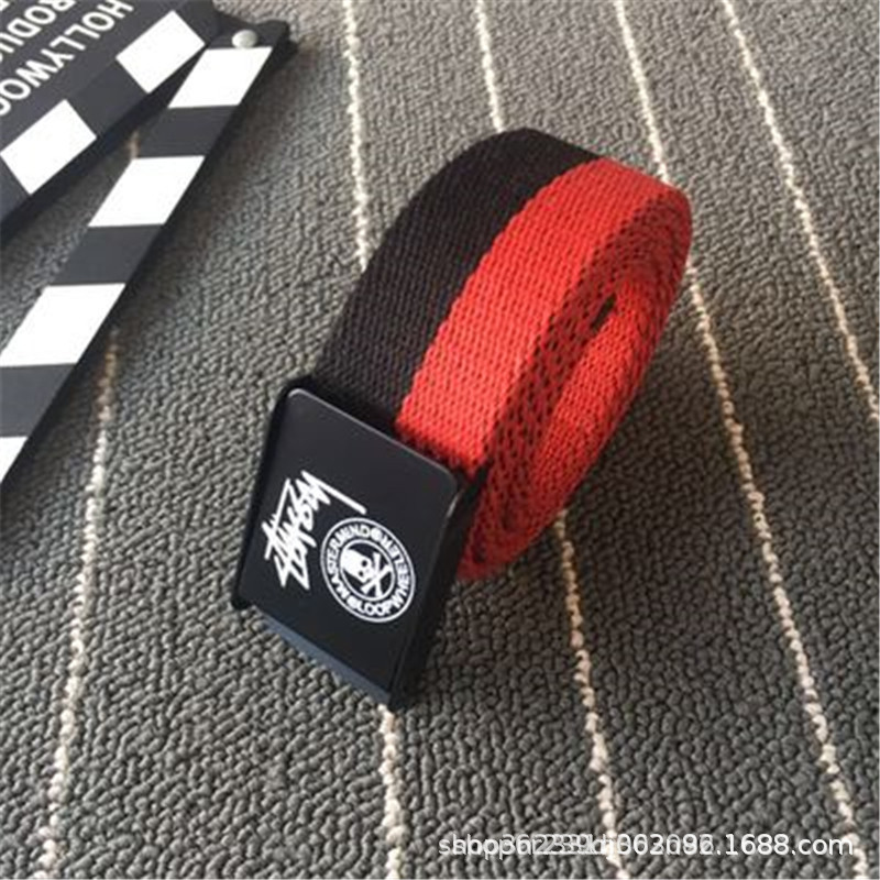 1 Canvas Belt Men's Korean-style Youth Automatic Buckle Belt Bare-body Student Fashionable Simple Trendy All-match Street