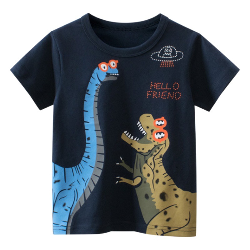 Brand Kidsren's Clothing Wholesale 2025 Summer Kidsren's Clothing Men's Short-Sleeved T-Shirts Baby Clothes Douyin Live Supply