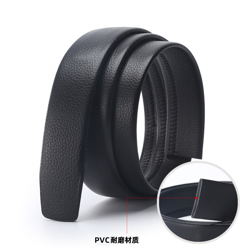 Picture of Men's belt with automatic buckle headless belt body imitation leather scratch-resistant automatic buckle belt 3.6CM wide manufacturer batch