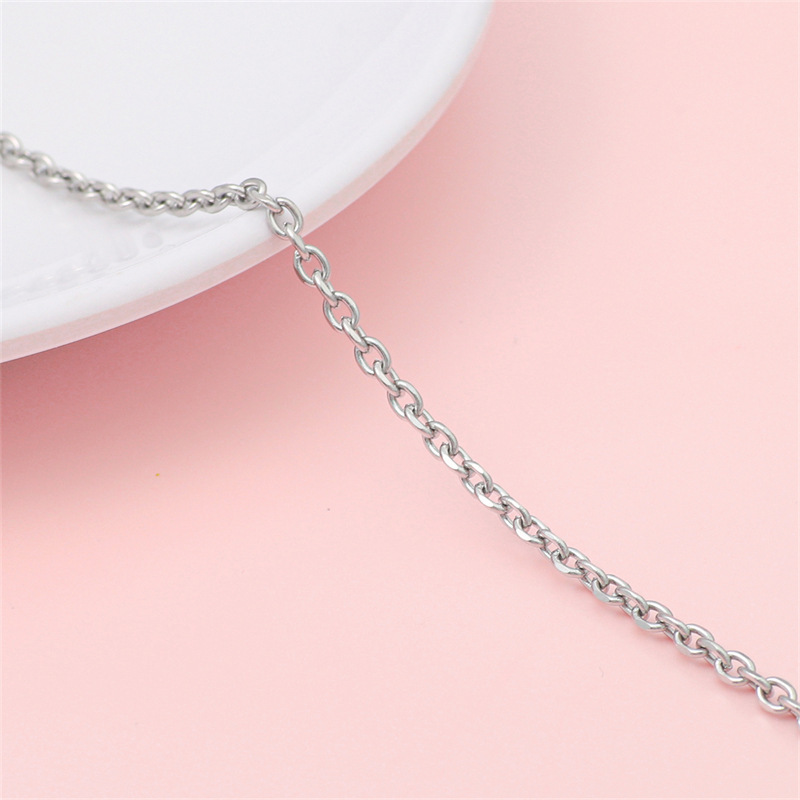 Picture of Trend Hip Hop Stainless Steel Y2K Ancient Silver Chain Extension Chain DIY Handmade Jewelry Bracelet Necklace Accessories Material