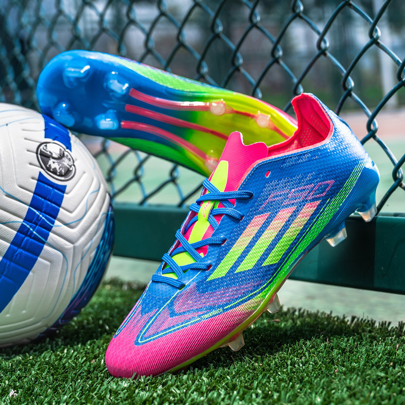 New F50 Large Size Football Shoes for Boys and Girls, Primary School Students, Boys and Girls, Teenagers, Long Spikes Ag Broken Spikes Tf Sneakers