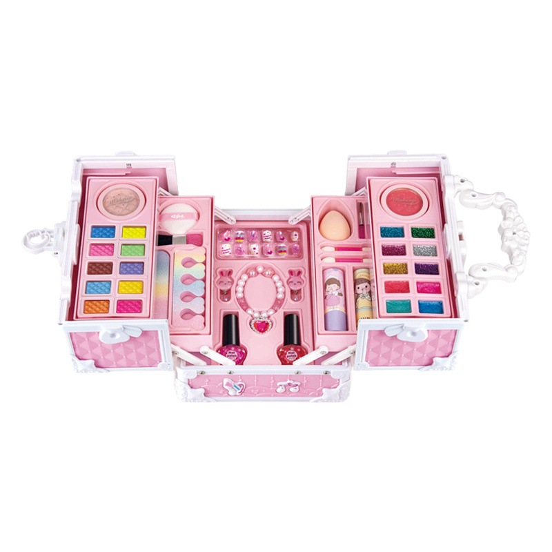 Children girl princess makeup box cosmetics eye shadow nail polish suit gift box cross-border Amazon new toy