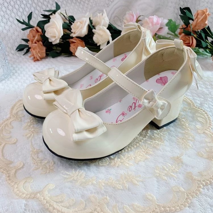 2025 Summer Soft Girl Japanese Jk Chunky Heel Mary Jane Shoes Women's British Style Retro Bowknot Small Leather Shoes Trendy