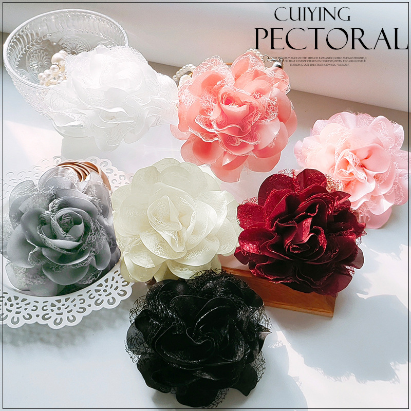 Picture of cuiying cuiying New Clothing Matching Jewelry Cross-section Lace Flower Hairpin All-match Shawl Chest H005