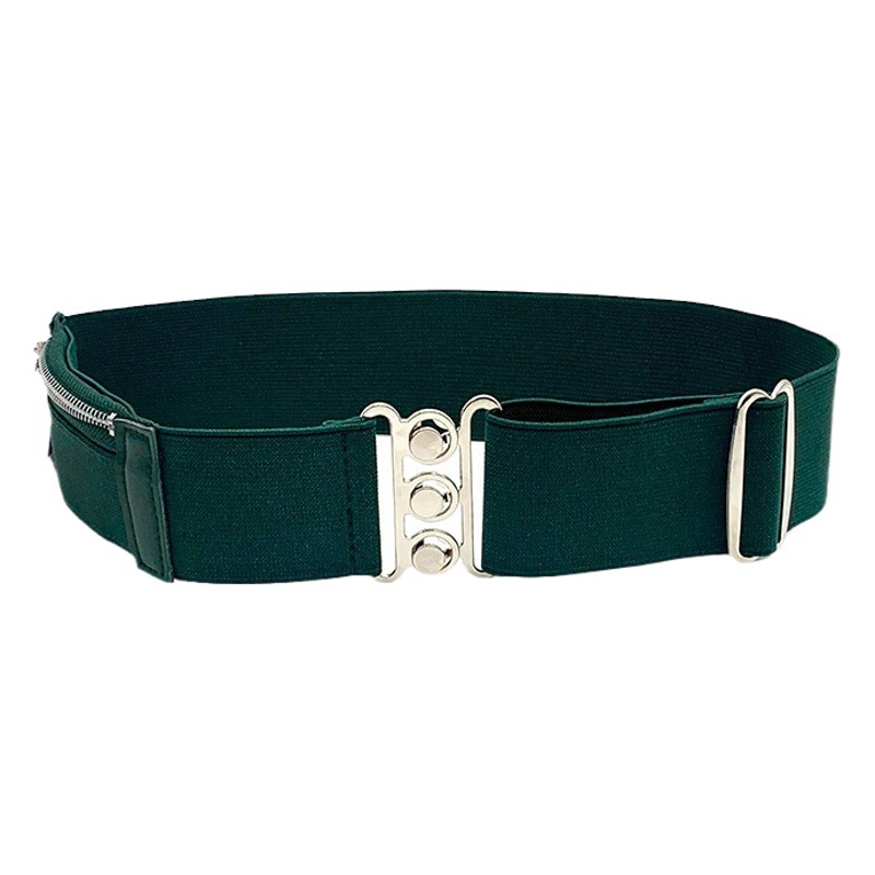 New Zipper Pocket Belt Woven Nylon elastic Watch Strap Factory Amazon Hot Pocket Metal Belt