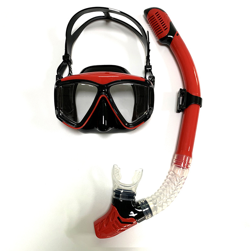 Picture of Cross-Border Snorkeling Set, Adult Diving Goggles Equipment, Large-Frame Silicone Mask, Can Be Equipped with Myopia Lenses, Snorkeling Mask
