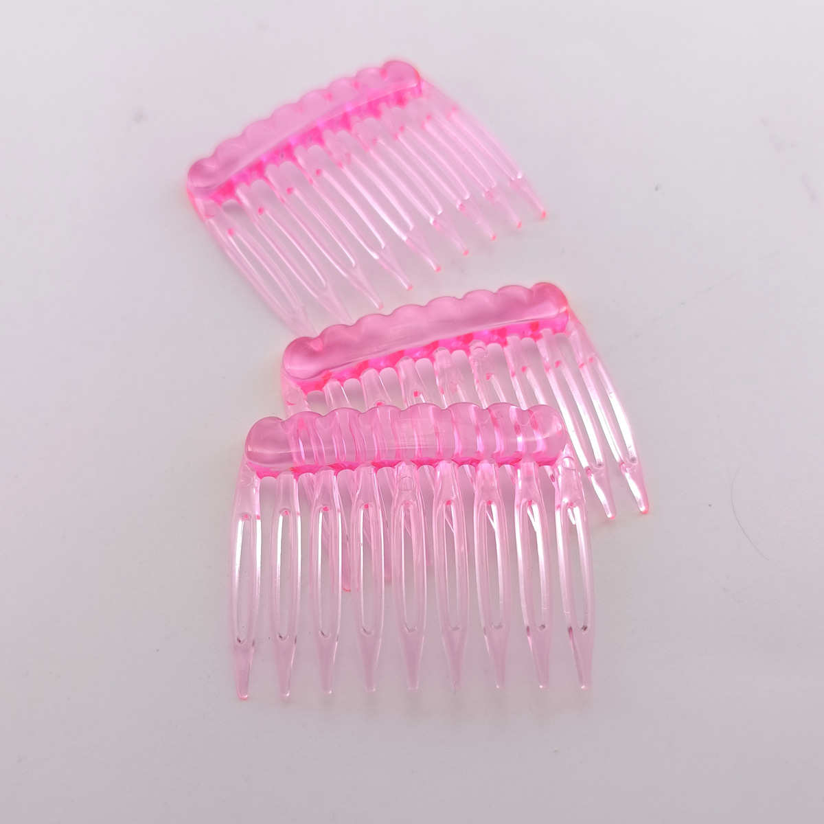 Picture of 9 tooth plastic hair comb 5*4cm children's handmade DIY material environmental protection bridal veil topper hat comb accessories