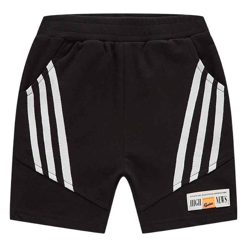 Boys' Casual Sports Shorts Summer 2025 New Kidsren's Clothing Pure Summer Clothing Kidsren's Pants Three-Bar Terms Kidsren's Five-Quarter Pants