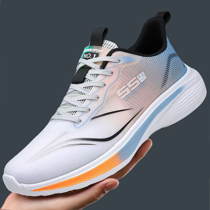 Sports Shoes for Men in Summer, Ice Mesh Breathable Running Shoes, Cold Sticky Ultra-Light Shock-Absorbing Eva Men's Shoes, Lace-Up Shoes for Men