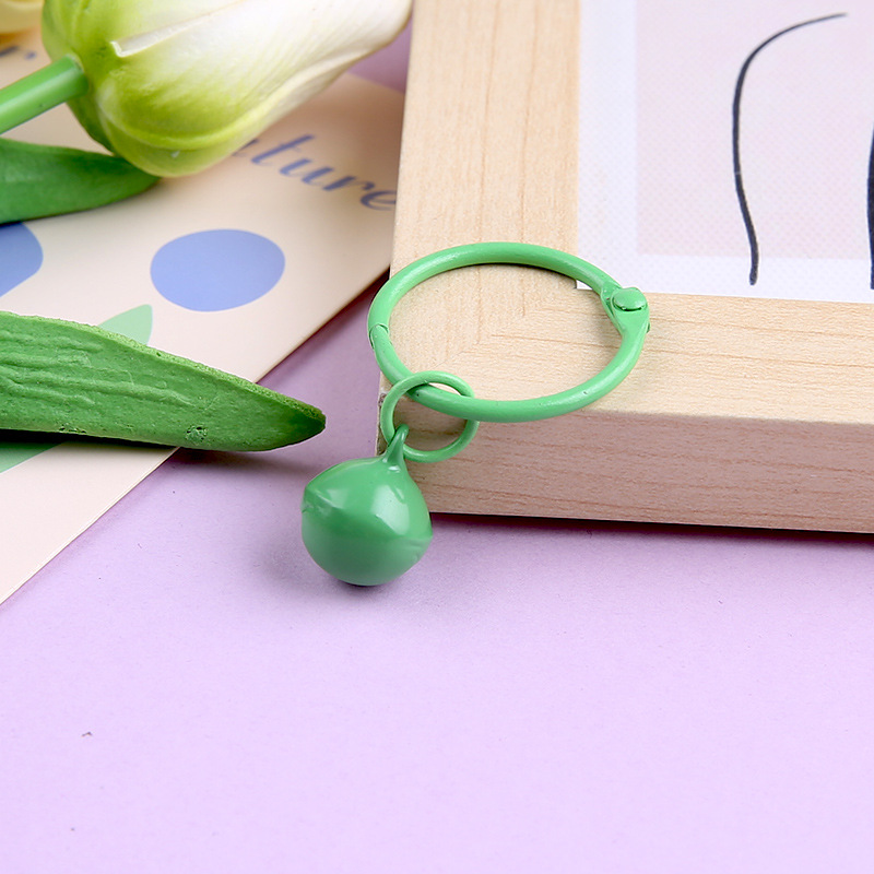 Picture of Korean Style Hyun-a Small Fresh Color Small Flower Bell Keychain Tanabata Gift Key Ring Bag Women's Hanging Accessories