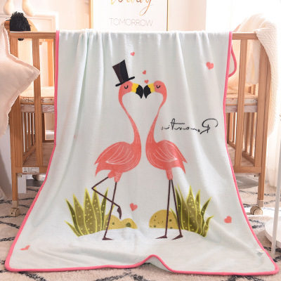 Picture of Children's Blanket Kindergarten Spring and Autumn Baby Coral Fleece Blanket Spring and Summer Single Layer Thin Blanket Office Nap