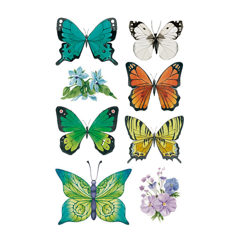 Picture of New Cross-border Cute Color Butterfly Tattoo Sticker Waterproof Small Fresh Children's Children's Six One Princess Face Sticker Color Sticker