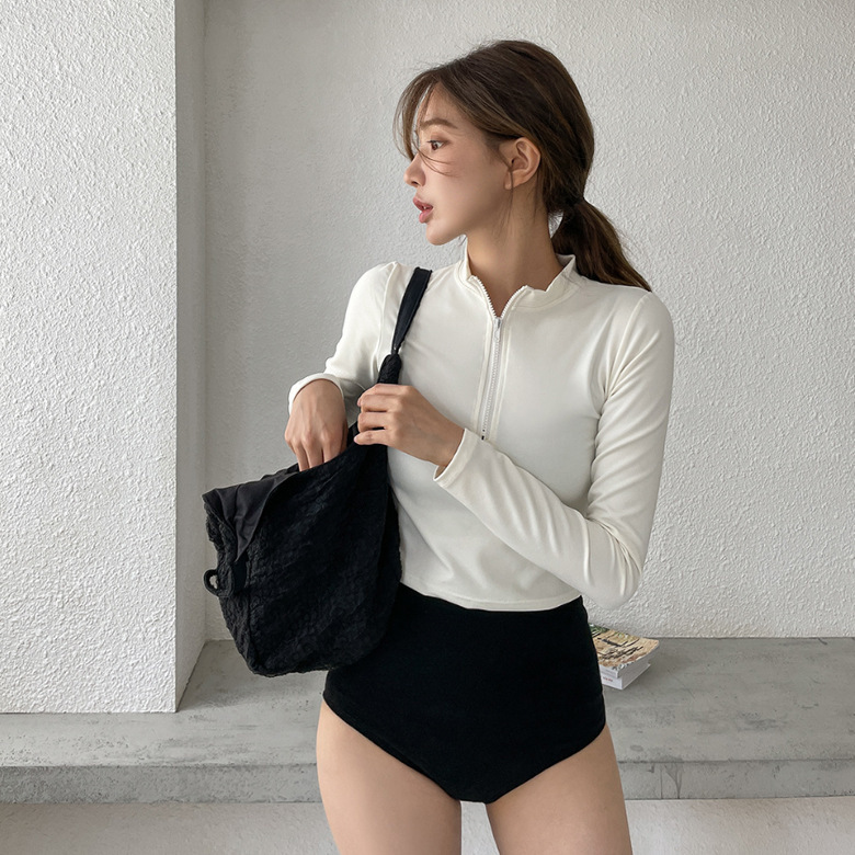 SOURCE Factory Japanese and Korean new swimsuit women's three-piece sexy strap high waist pants split swimsuit hot spring swimsuit