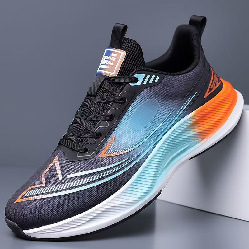 Men's Shoes Summer Breathable Mesh sneaker Fashion Casual Shoes Thick Sole Lightweight Non-slip sneaker Men's Running Shoes