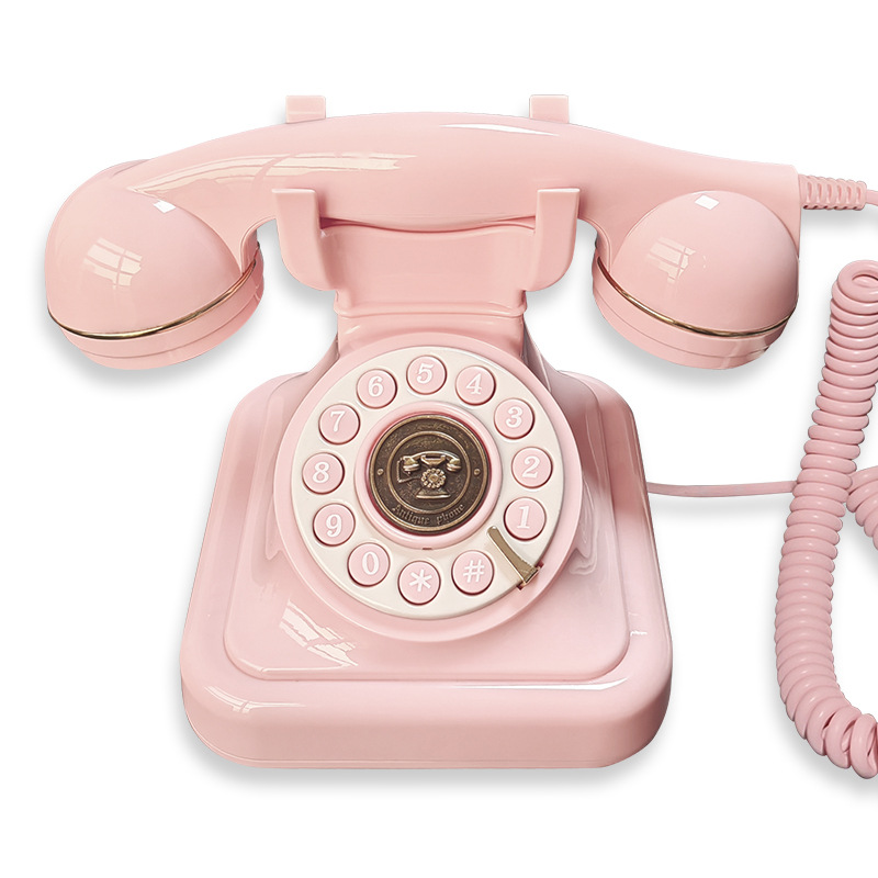 Picture of Cross-border European retro plug-in telephone household fixed wired landline antique decorative office telephone