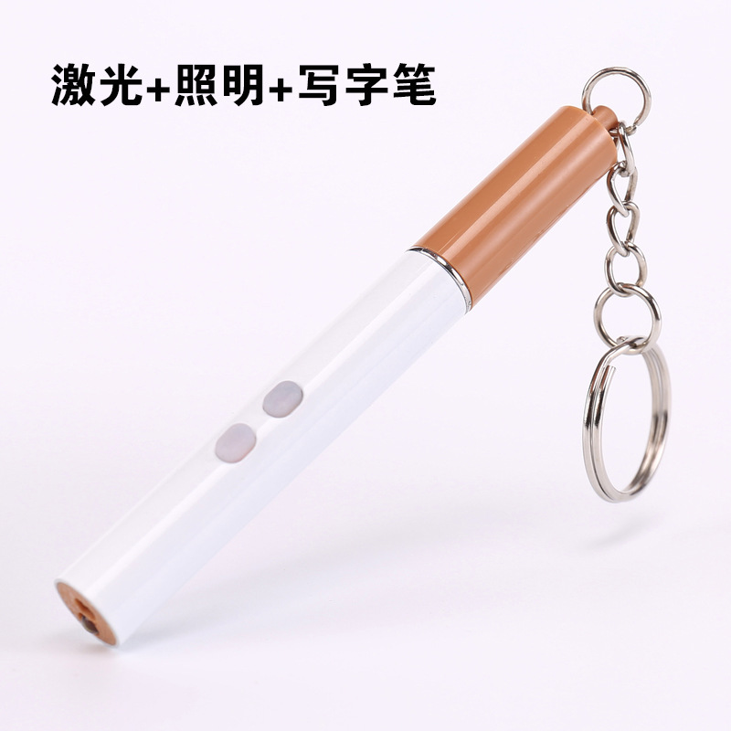 Simulation Cigarette Creative Led Laser Mini Flashlight Keychain Manufacturer Wholesale Key Multifunctional Small Flashlight