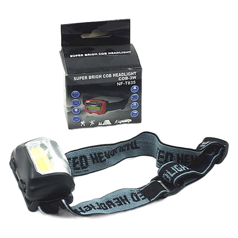 New foreign trade outdoor cob headlamp fishing headlamp 3W strong light camping headlamp emergency convenient