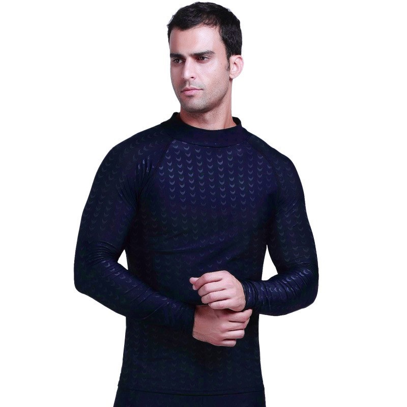 Picture of Sharbat men's long-sleeved diving suit sun protection swimsuit quick-drying jellyfish suit top snorkeling slim diving swimsuit