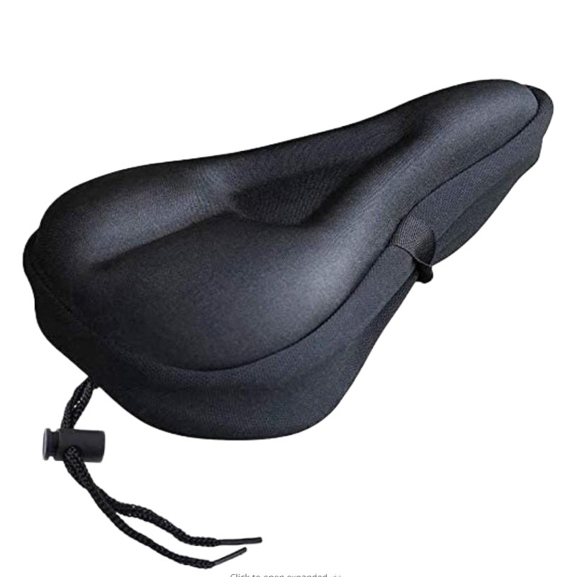 Thickened silicone cushion seat cover with strap bicycle cushion mountain bike seat cover dead flying saddle cover road bike