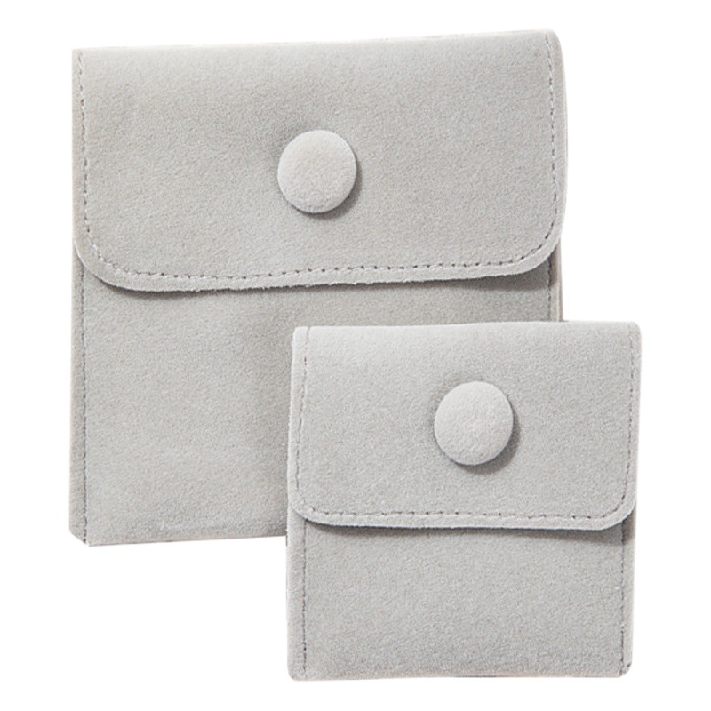 Spot wholesale high-grade necklace jewelry storage flip snap bag double flannel envelope jewelry bag