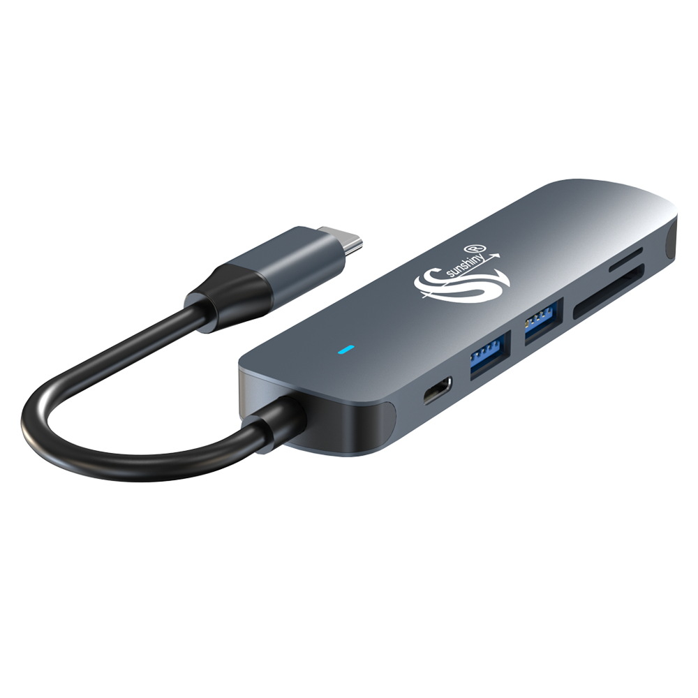 Picture of Type-C 6-in-1 Expansion Station: USB Hub 3.0 Splitter with PD100W Charging 4K Multifunctional Expander