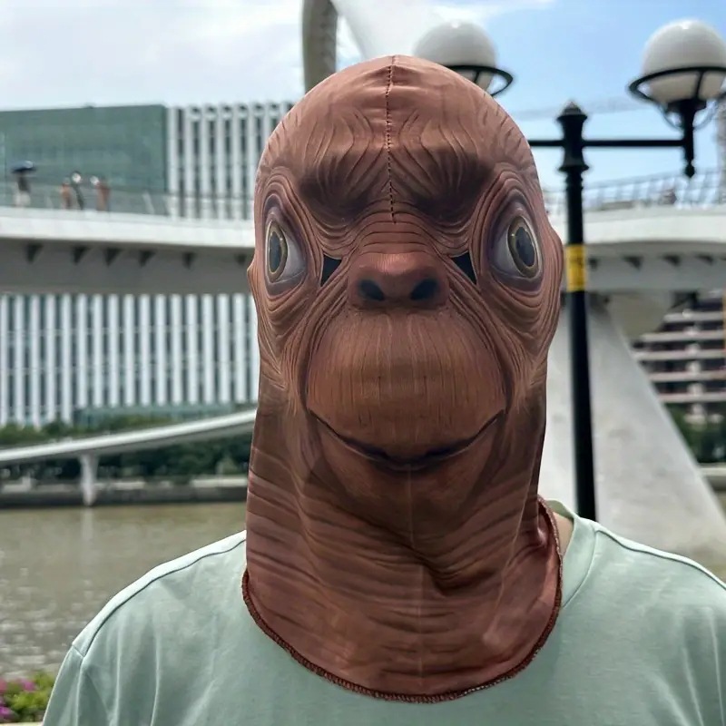 Picture of Summer Outdoor Sunscreen Mask Men's Ice Silk Motorcycle Riding Face Towel Thin Animal Full Face Neck Ear Hanging Tape