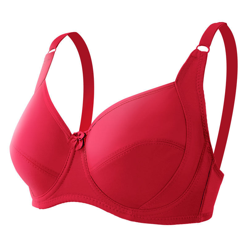 Picture of Amazon cross-border plus size D cup bra side support traditional cotton Cup underwear big chest small adjustable bra