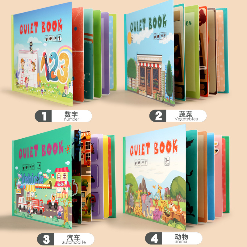 Picture of Cross-border Children's Early Education Enlightenment Quiet Paste Book Toys Handmade Material Bag Educational Toys Baby Sticker Book