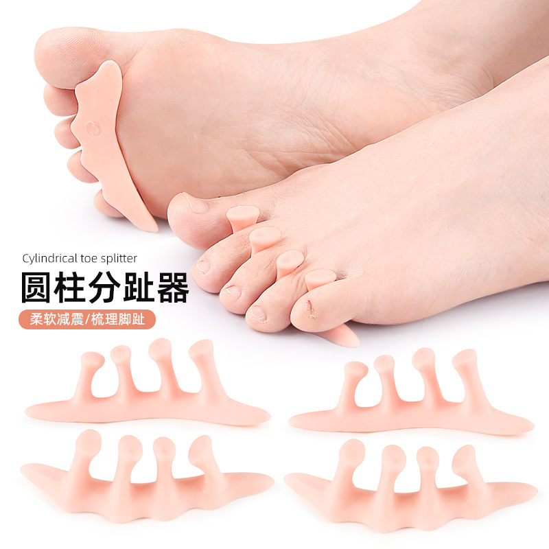 Sebs Thickeneded Foot Pads for Toe Separation, Valgus Toes, Big Foot Bone Toe Separation Orthotics for Day and Night Use