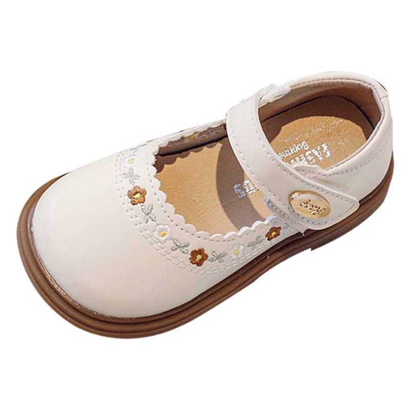 Girls' Leather shoes Spring and Autumn new soft bottom children's princess shoes women's non-slip baby girls' shoes square toe children's shoes