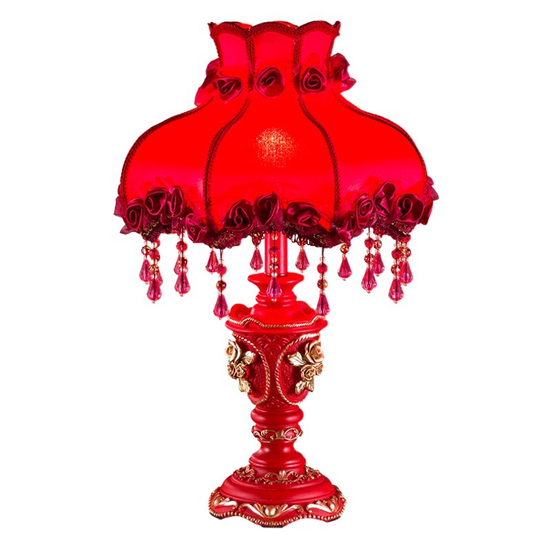 Picture of Wedding table lamp wedding room bedside lamp wedding wedding lamp creative romantic red Everbright lamp bedroom warm wedding lamp