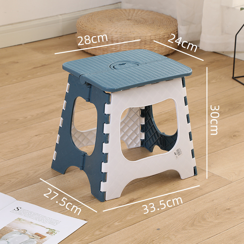 Picture of Thickened Plastic Folding Stool Portable Mini Outdoor Adult Children Chair Bench Portable Train Mazar