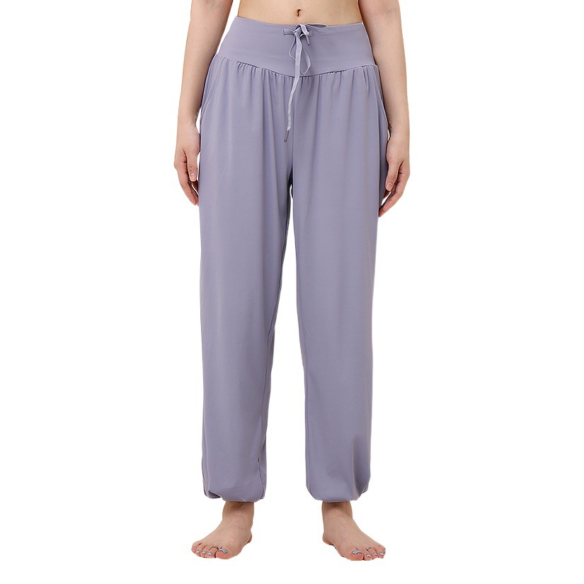 Sports Pants Women's Summer Thin Pants Breathable Quick-drying Running Fitness Yoga Trumpet Micro Wide Leg Pants