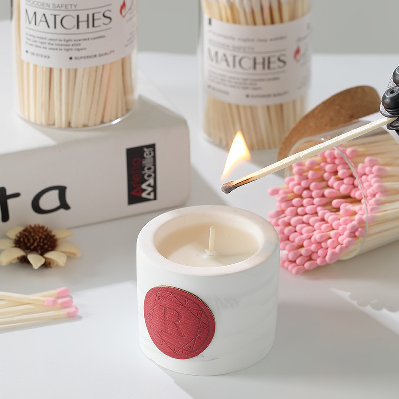 Picture of Romantic Time Aromatherapy Candle Special Long Match Bottled Color Head Art Cigar Igniter Aromatherapy Match Tool
