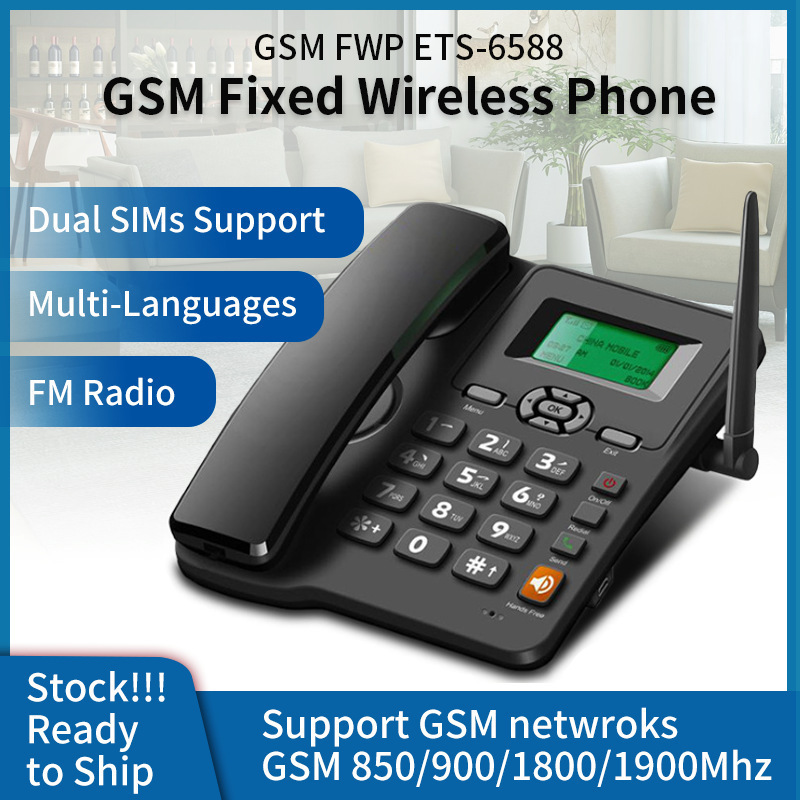 Foreign Trade Specializes in Gsm Fixed Landline Wireless 2g Telephone Hotel Landline That Supports Multiple Languages, Single/Dual Cards