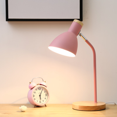 Picture of Night Desk Lamp for College Students Night Reading Lamp Simple Modern Nordic Creative Dormitory Bedroom Plug-in Bedside Lamp