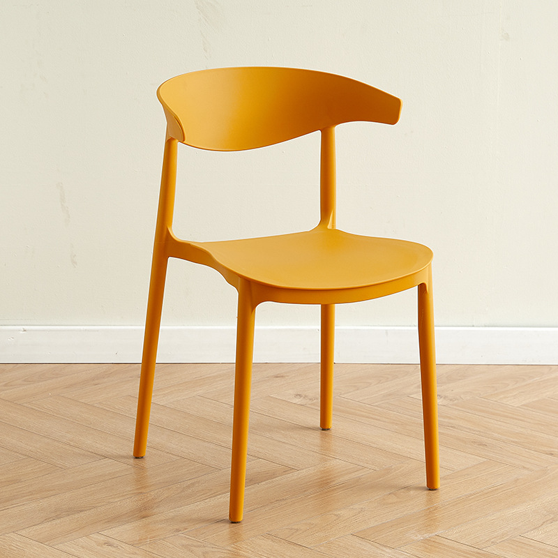 Picture of Modern Simple Plastic Chair for Home Use, Adult Chair with Backrest, Horn Chair, Cafe Dining Chair, Backrest Chair, Lightweight and Durable