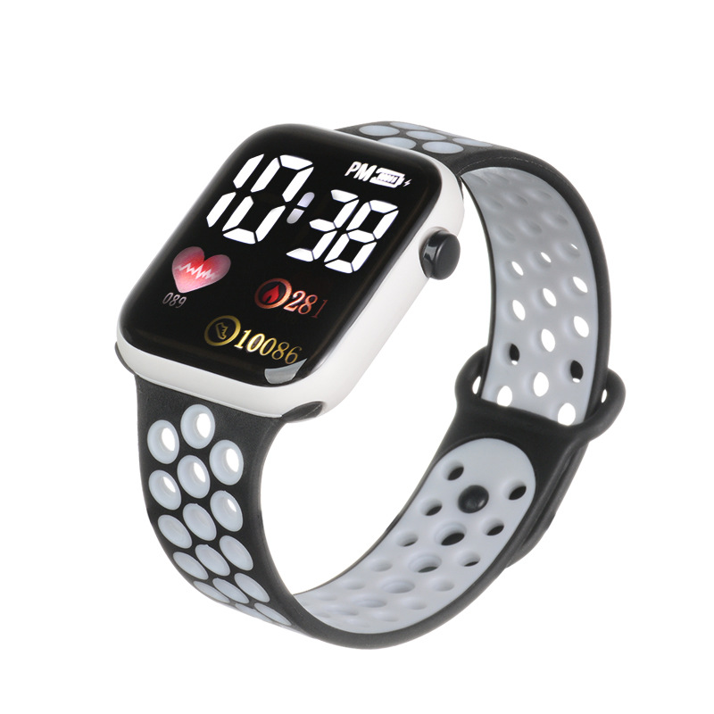 Picture of New Y1 double color with LED electronic watch students children simple square sports electronic fashion in stock bracelet