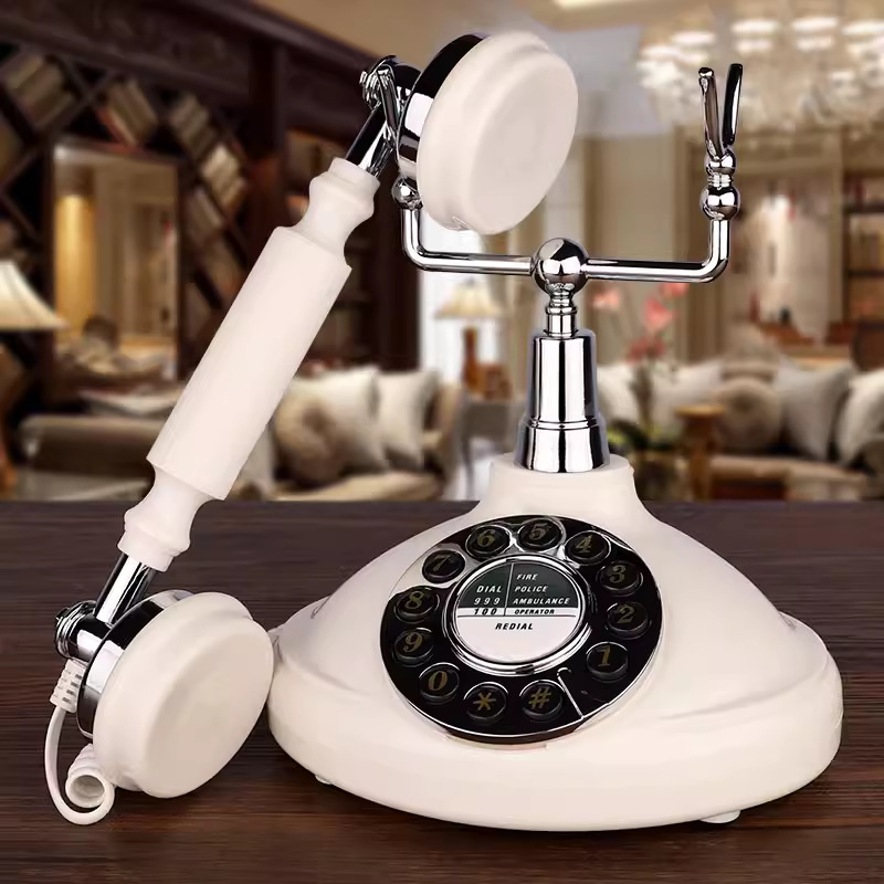 Picture of European-style retro telephone landline home office fixed telephone American antique creative fashion telephone