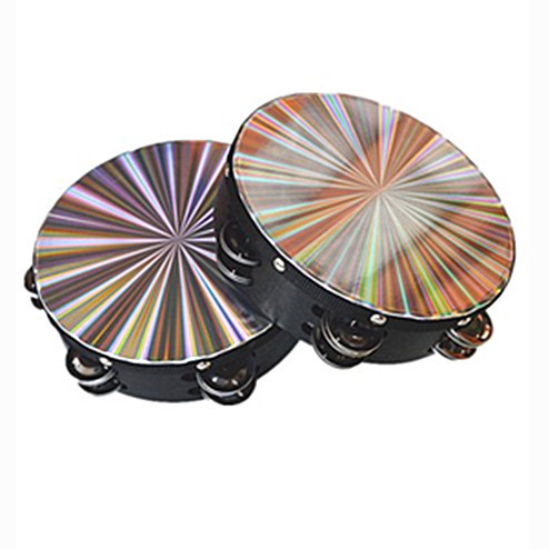 Band Accompaniment Tambourine, Laser Tambourine, Orff Double Row 8inch Tambourine