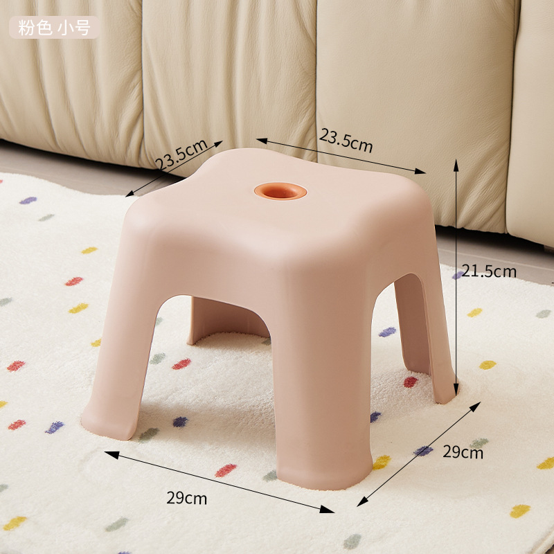 Picture of Household Plastic Small Stool Simple Style Thickened Coffee Table Small Stool Shoe Changing Stool Sofa Stool Bathroom Low Stool Chair