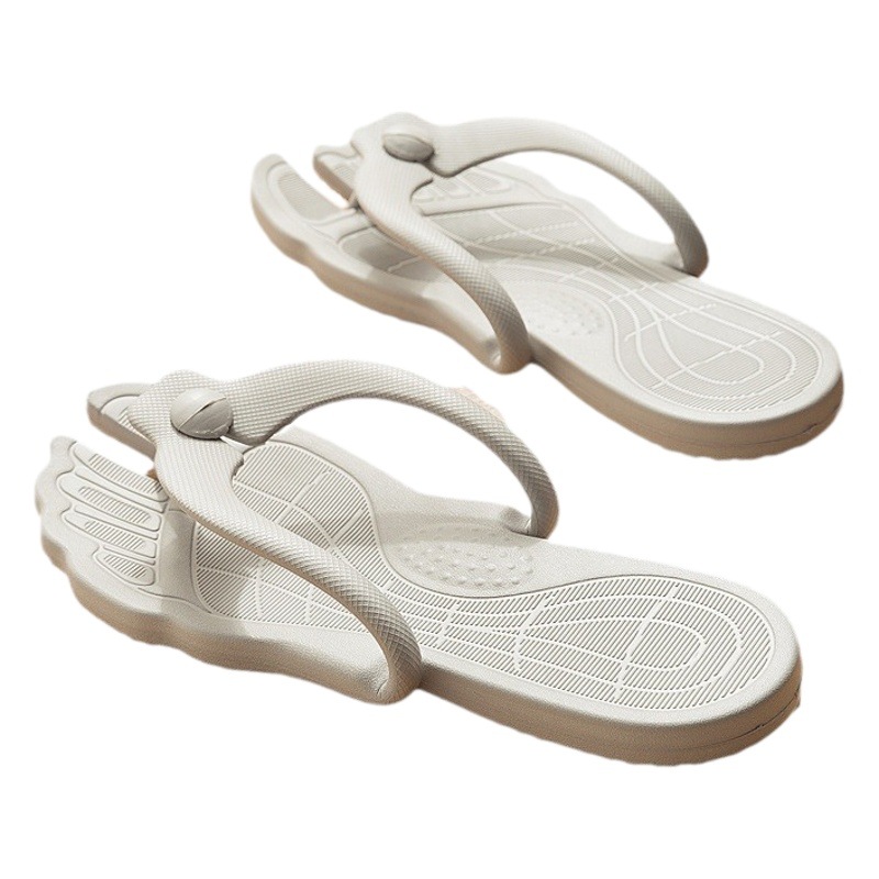 Folding Plastic Slippers Portable Slippers Travel Soft Sole Business Trip Hotel Slippers Massage Sole Foot Massage Slippers
